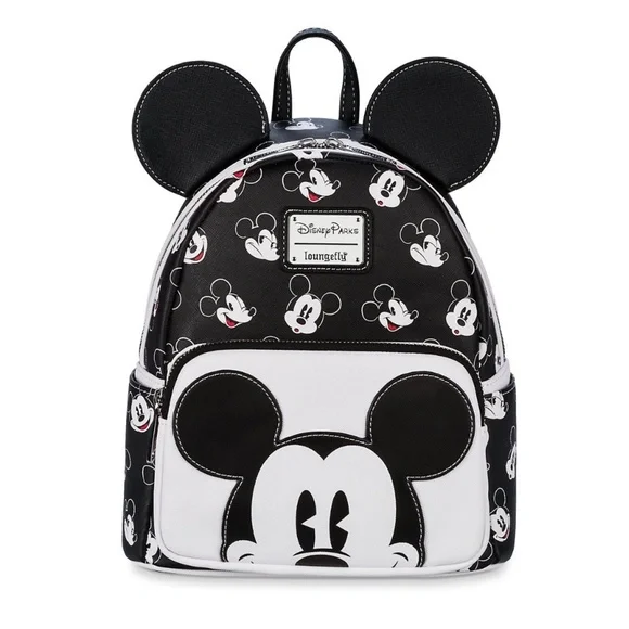 Disney Parks Loungefly Black White Mickey Mini Backpack 2025 Classic - NEW
