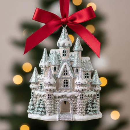 Mickey Icon Glass Ornament