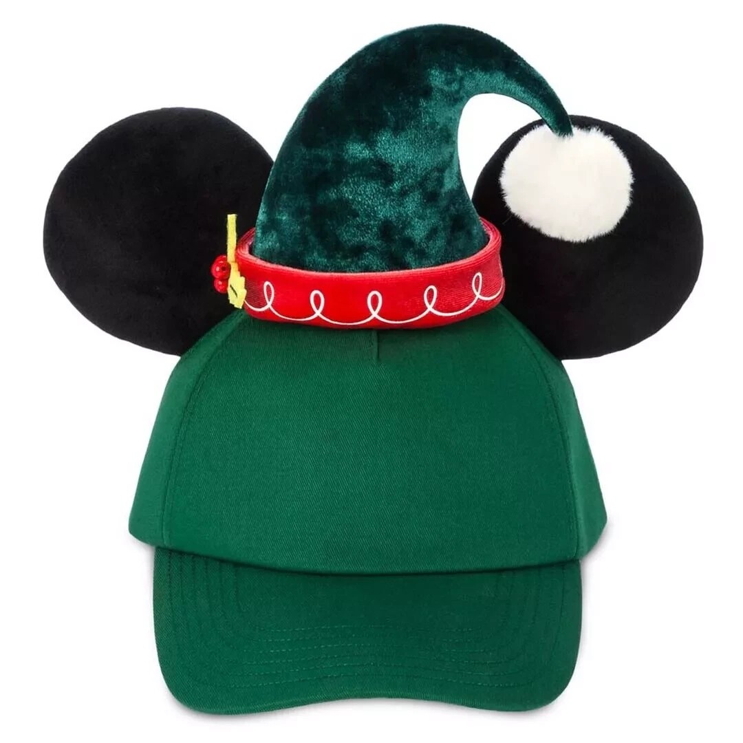 2024 Disney Parks Mickey Mouse Ears Elf Green Adult Hat Christmas Holiday - NEW