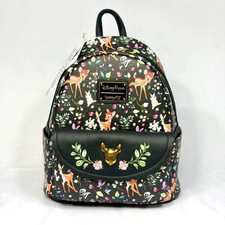 Disney Loungefly Bambi Mini Backpack Forest Friends Print - NEW
