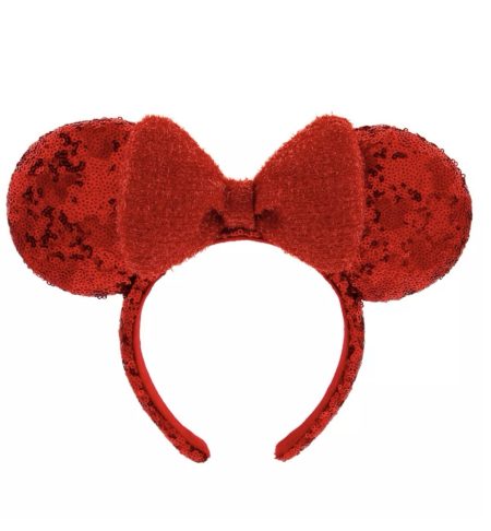 Disney Parks Minnie Mouse Ears Ear Headband Sequin Red - NEW