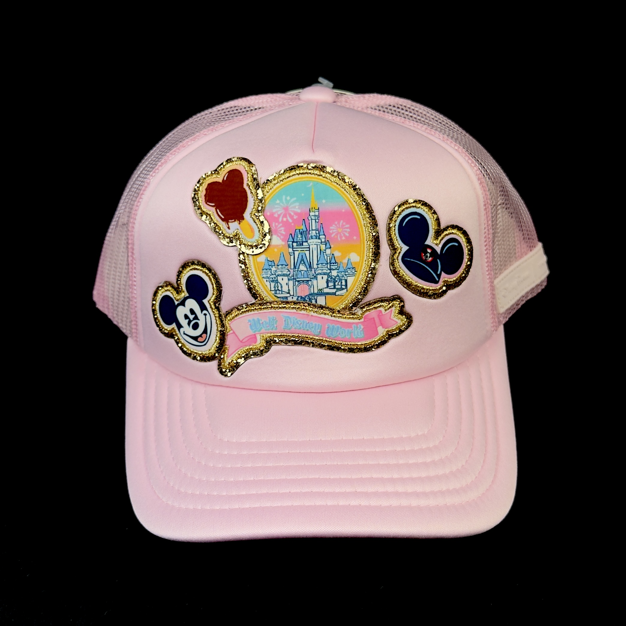 Walt Disney World - Stoney Clover Lane - Glitter Castle Minnie Mouse Ears Trucker Hat in Pink