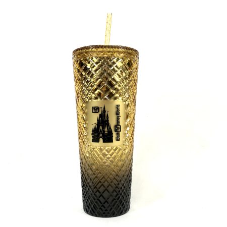 Walt Disney World - Ombré Gold & Black Studded Cold Cup - Starbucks Tumbler