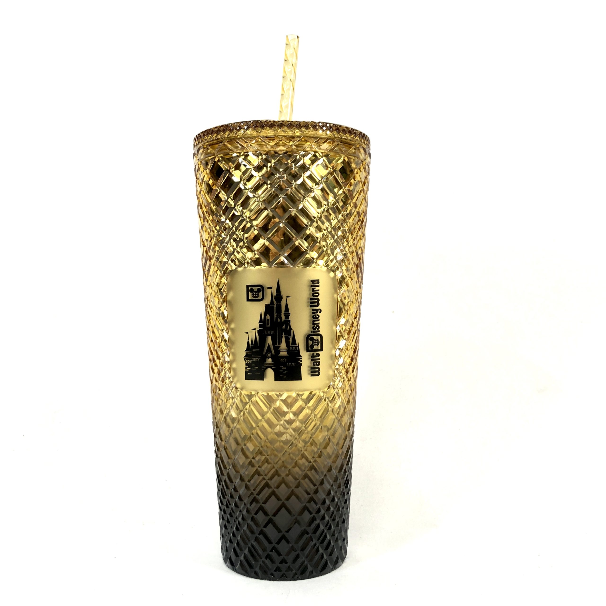 Walt Disney World - Ombré Gold & Black Studded Cold Cup - Starbucks Tumbler
