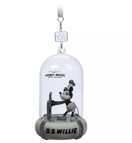 Disney Sketchbook - Steamboat Willie Light And Sound 100 Years Ornament