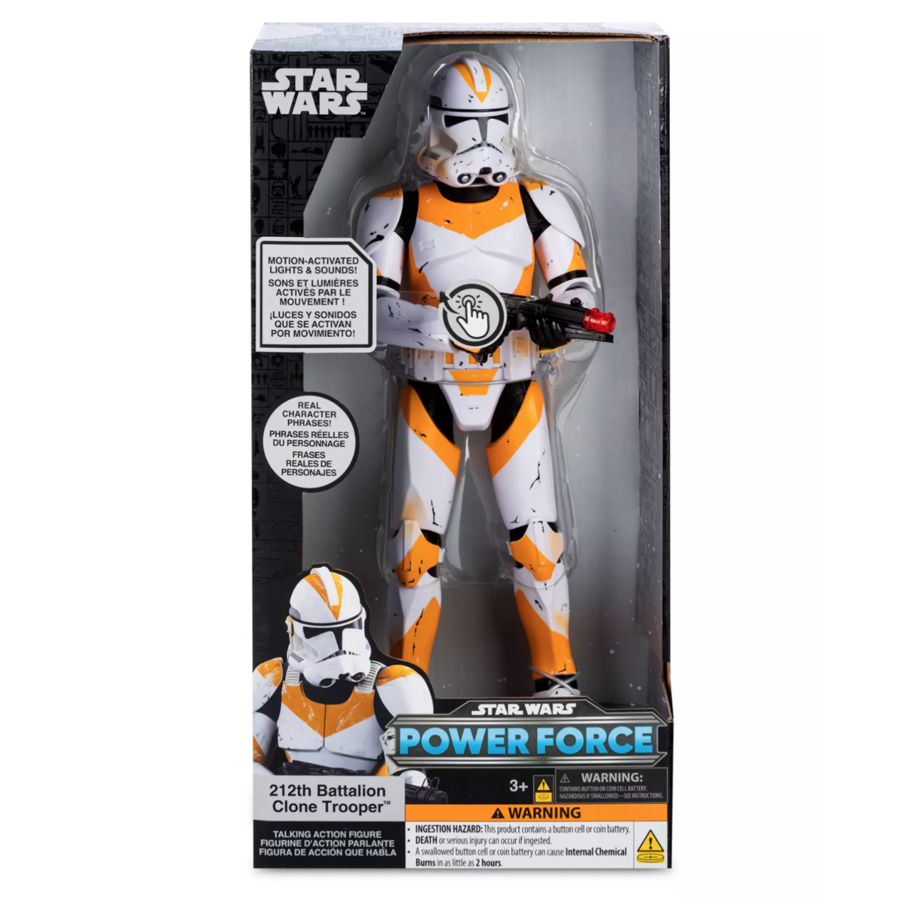 Disney Parks - Star Wars - Power Force- 212 Battalion Clone Trooper Action Figure