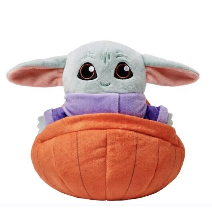 Disney Parks - Star Wars - Halloween Pumpkin Grogu Plush 8"